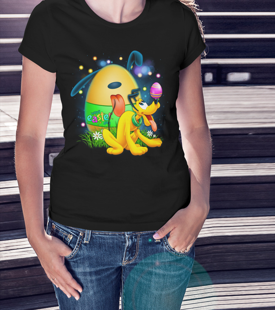 Pluto Happy Easter Egg Balancing T-Shirt
