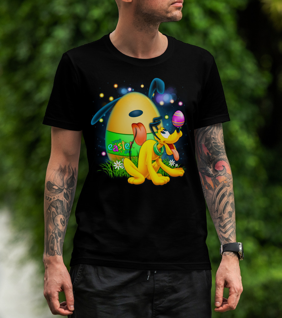 Pluto Happy Easter Egg Balancing T-Shirt