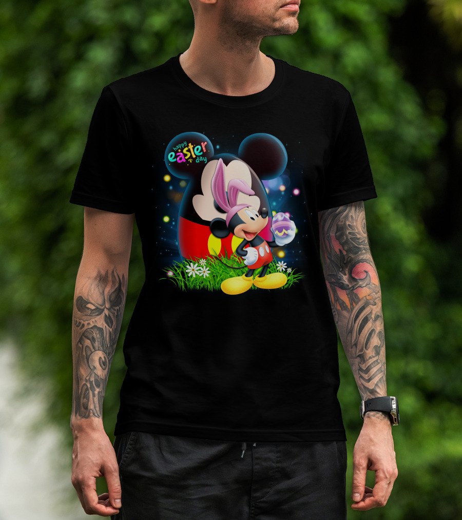 Happy Easter Day Mickey Mouse Egg Hunt Celebration T-Shirt
