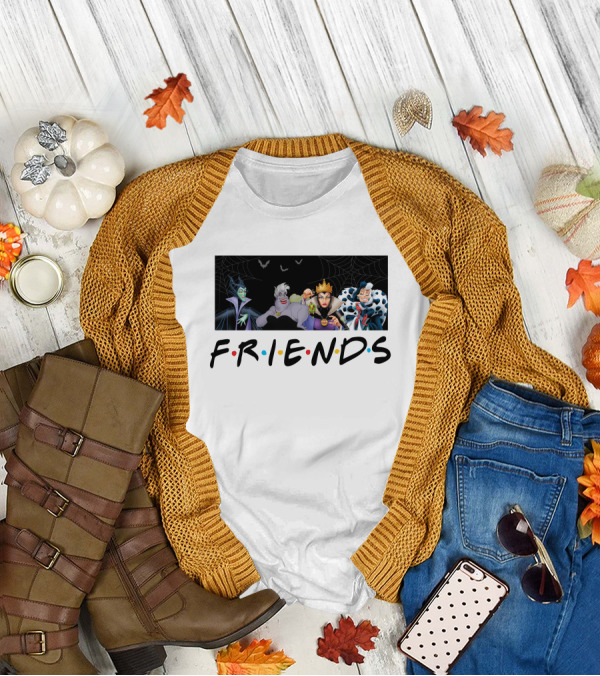 FRIENDS Disney Villains Maleficent Ursula Evil Queen Cruella T-Shirt