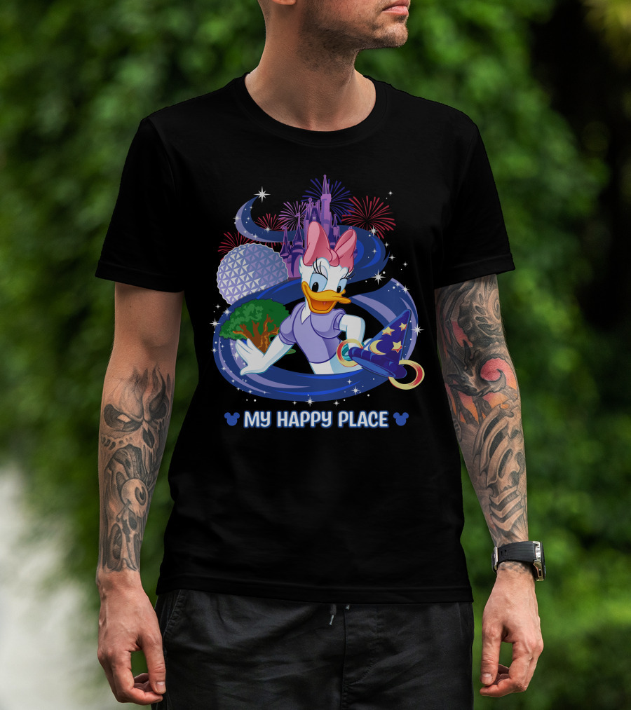 My Happy Place Daisy Fireworks Castle Disney Magic T-Shirt
