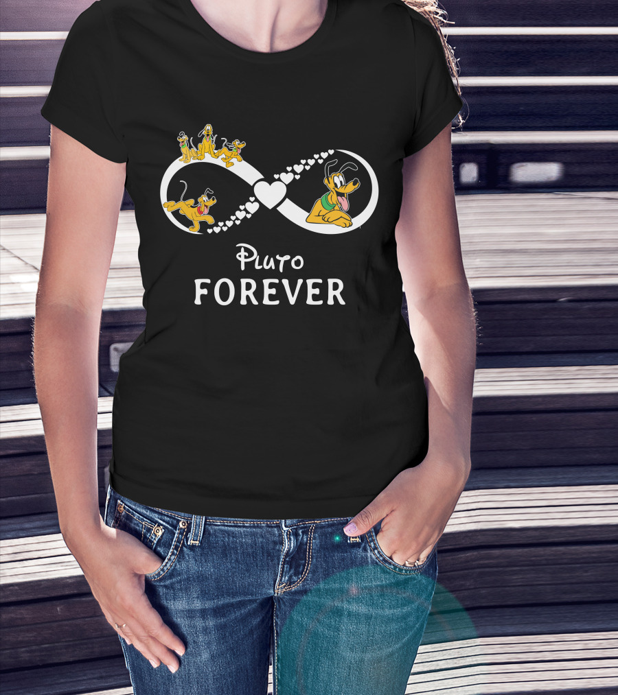 Pluto Forever Infinity Heart And Dogs T-Shirt