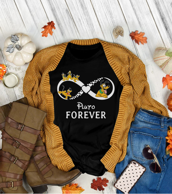 Pluto Forever Infinity Heart And Dogs T-Shirt