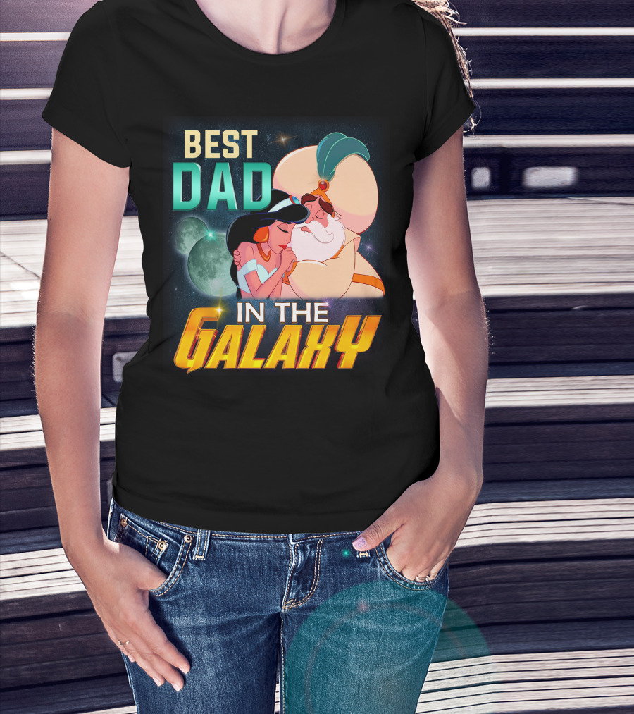 Best Dad In The Galaxy Jasmine And Her Father T-Shirt
