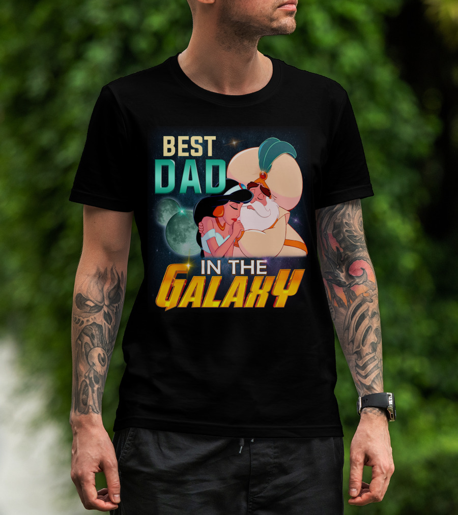 Best Dad In The Galaxy Jasmine And Her Father T-Shirt