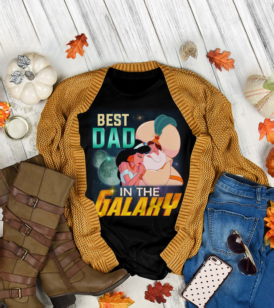 Best Dad In The Galaxy Jasmine And Her Father T-Shirt