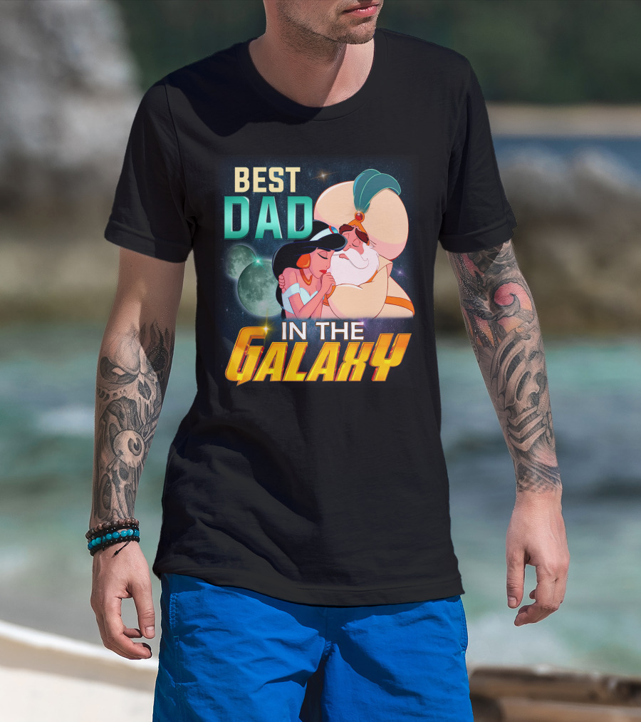 Best Dad In The Galaxy Jasmine And Her Father T-Shirt