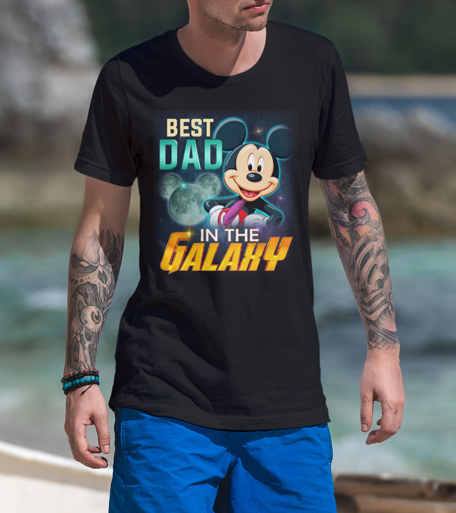 Best Dad Mickey IN The Galaxy T-Shirt