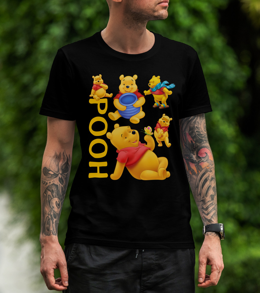 Pooh Bear Red Shirt Honey Fun T-Shirt