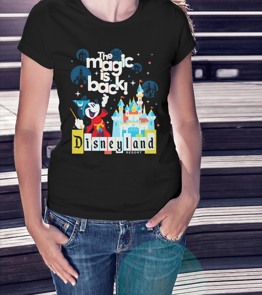 The Magic Is Back Disneyland Resort Mickey Castle T-Shirt