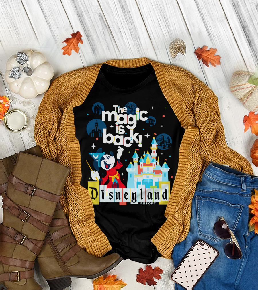 The Magic Is Back Disneyland Resort Mickey Castle T-Shirt