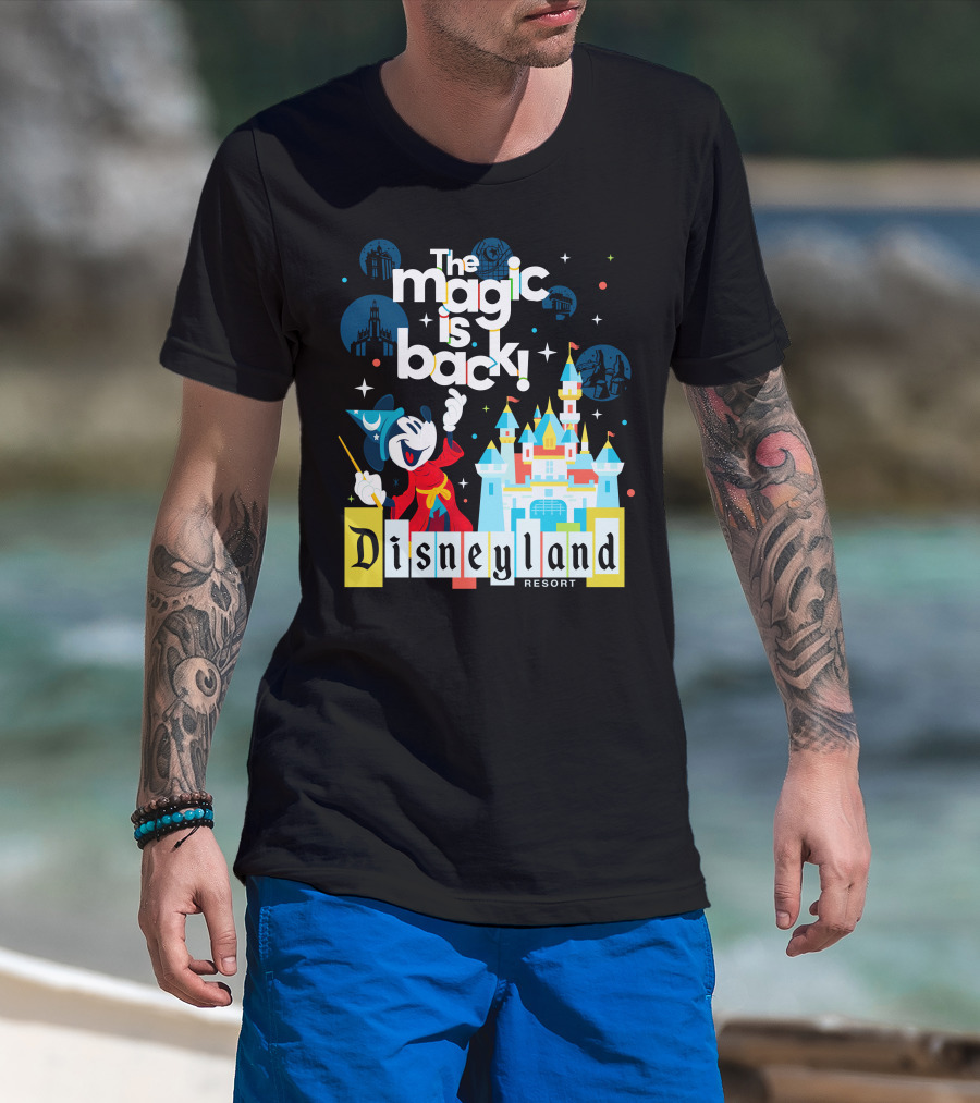 The Magic Is Back Disneyland Resort Mickey Castle T-Shirt