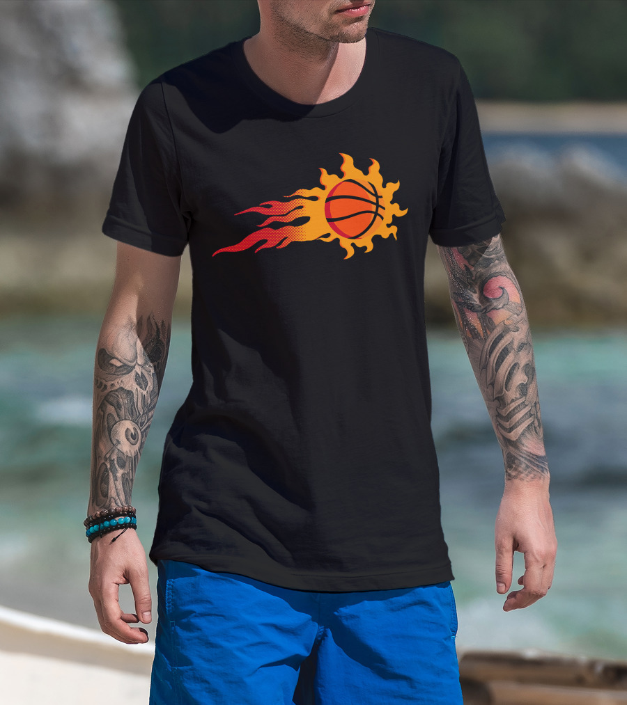 Style 11 Flaming Basketball T-Shirt