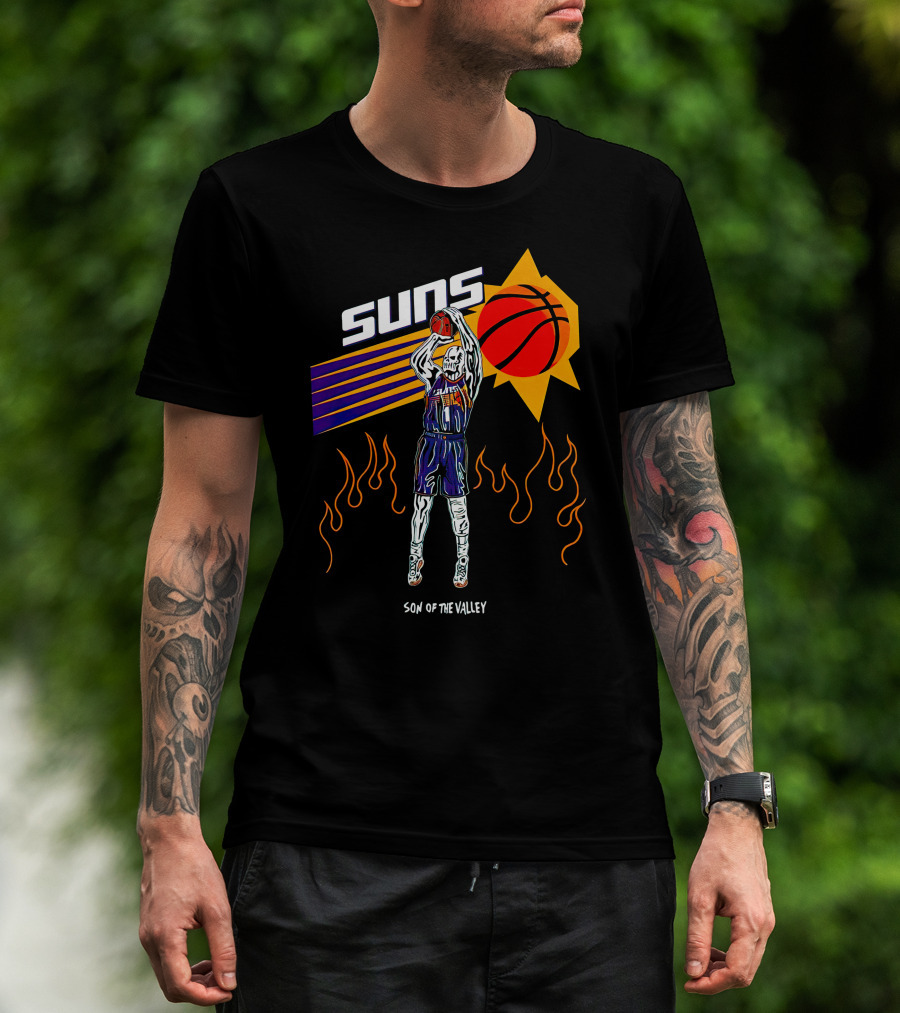 Suns Son Of The Valley Basketball Flames T-Shirt