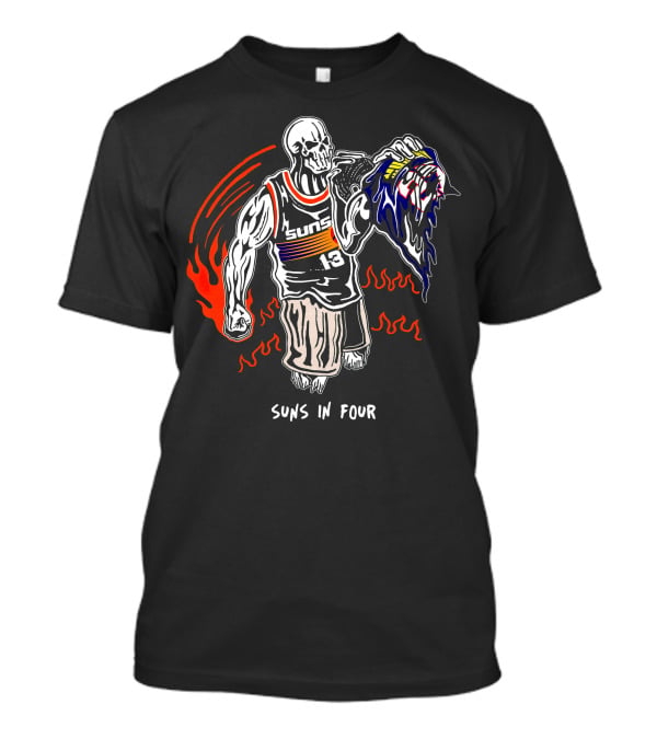 Phoenix Suns Victory Skull Holding Defeated Opponent Head Suns In Four T-Shirt