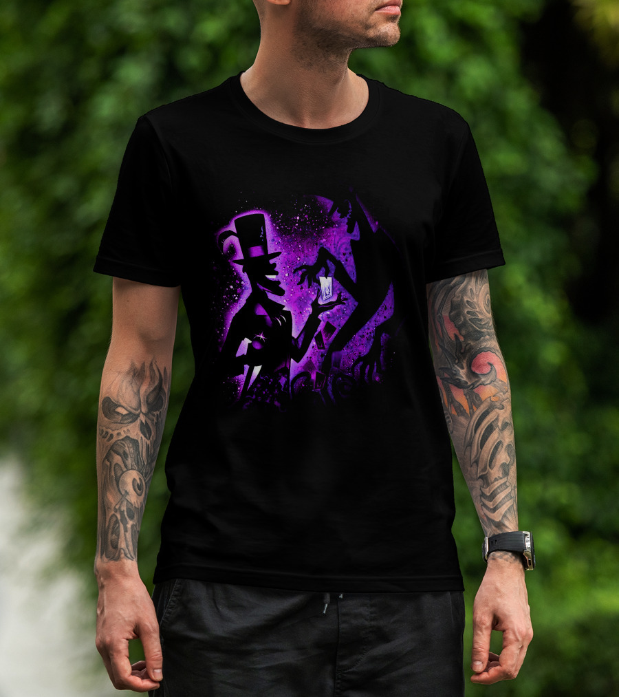 Dr. Facilier Shadow Silhouette Purple Magic Card Tarot T-Shirt