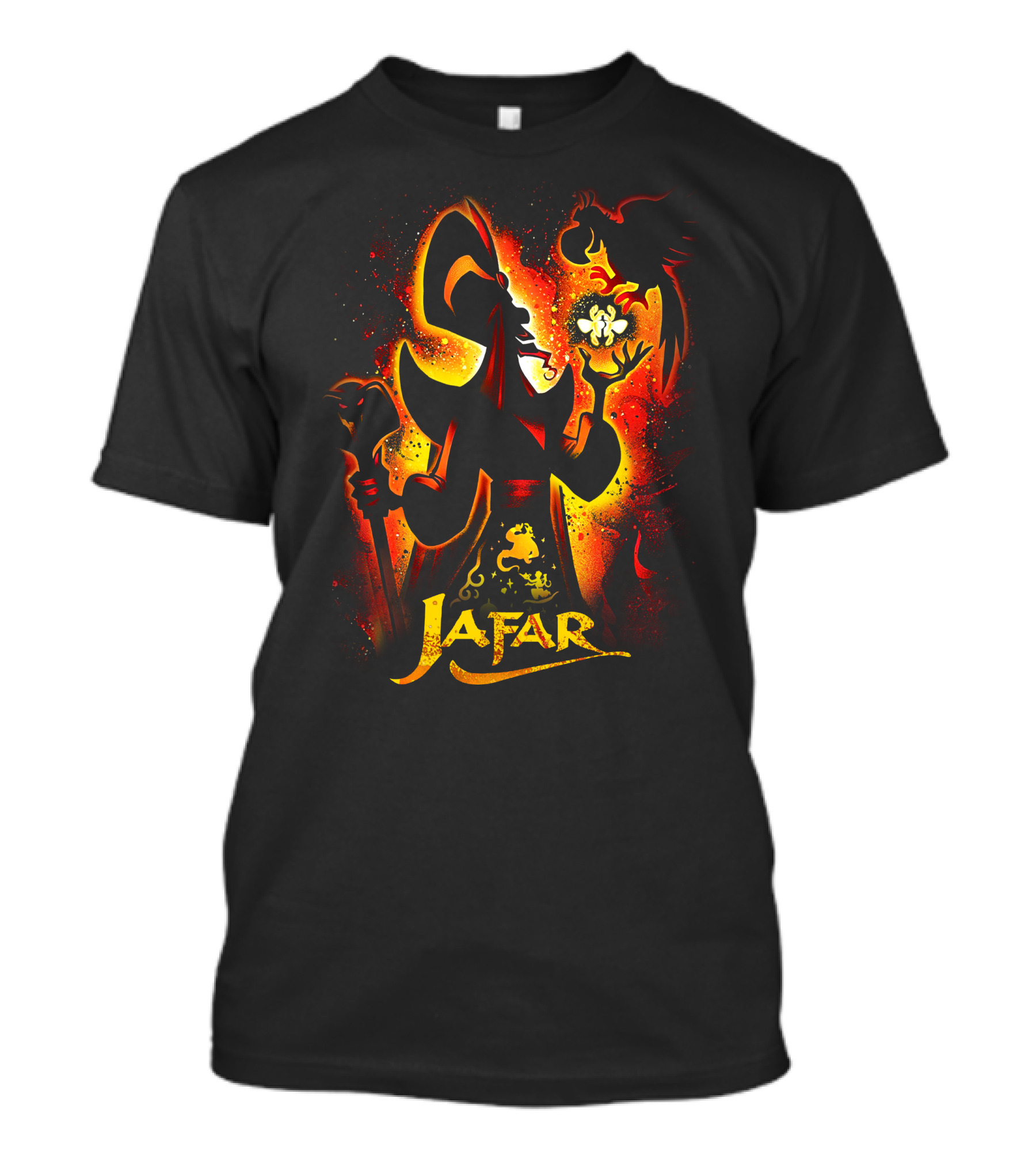 Jafar And Iago With Genie Lamp Silhouette T-Shirt
