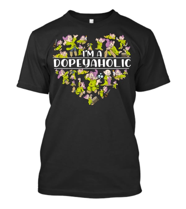 I'm A Dopeyaholic Heart Collage Snow White Character Collection T-Shirt