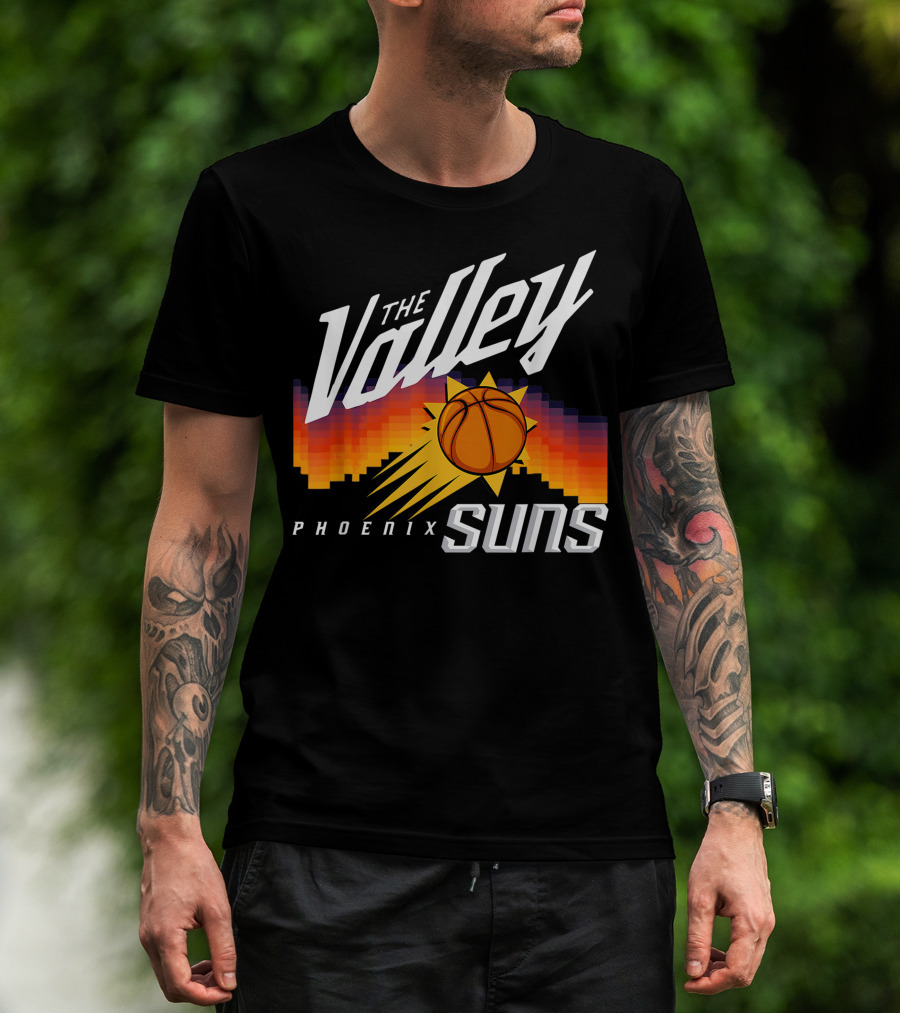 The Valley Phoenix Suns Basketball Logo Vintage Style T-Shirt