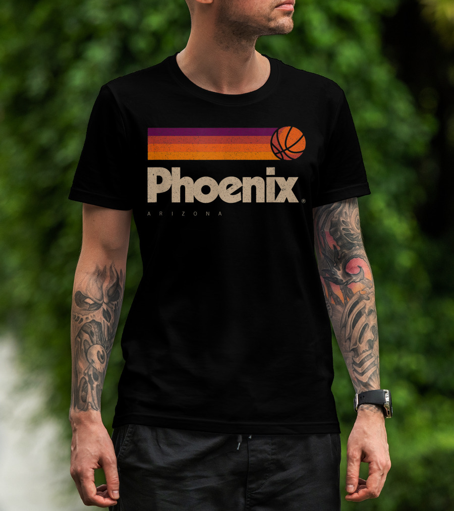 Phoenix Arizona Basketball Retro Style T-Shirt