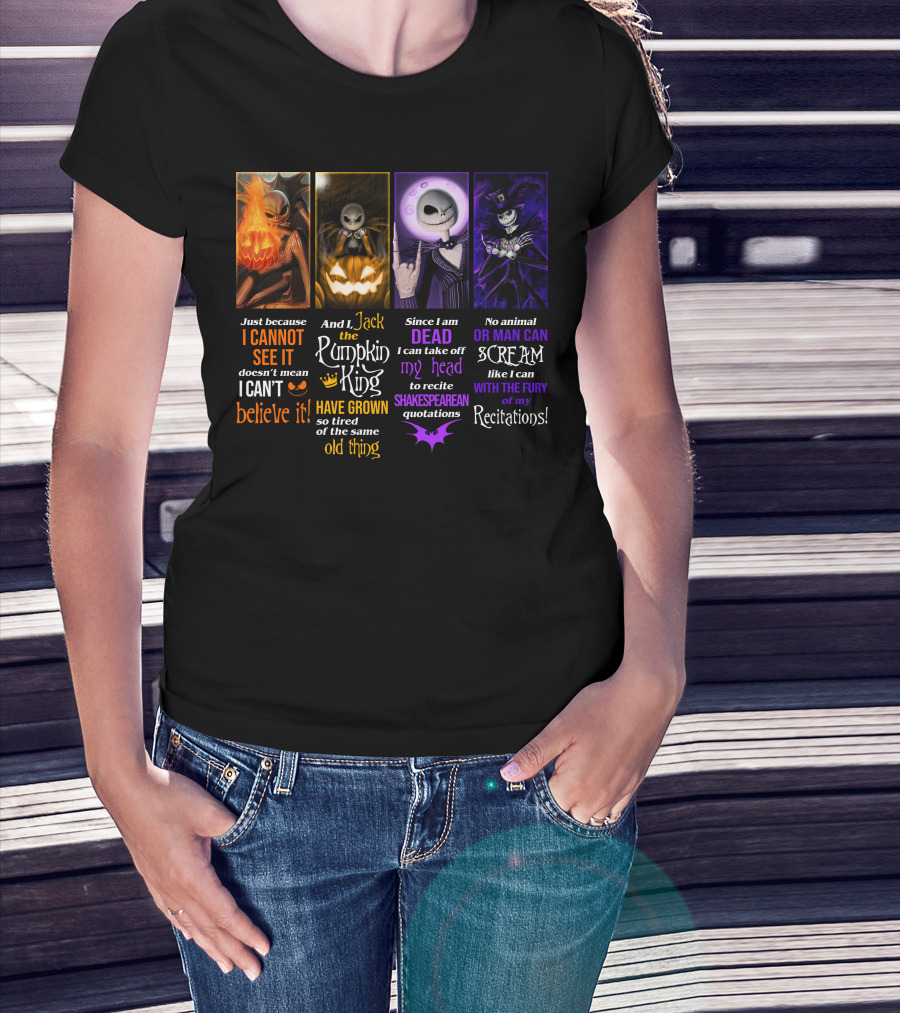 Jack Skellington Pumpkin King Shakespearean Quotations Recitations T-Shirt