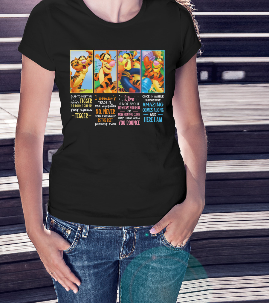 Tigger My Name's Uh T-I-Double Guh-Er Life Is Not How Fast You Run But How Well You Bounce T-Shirt