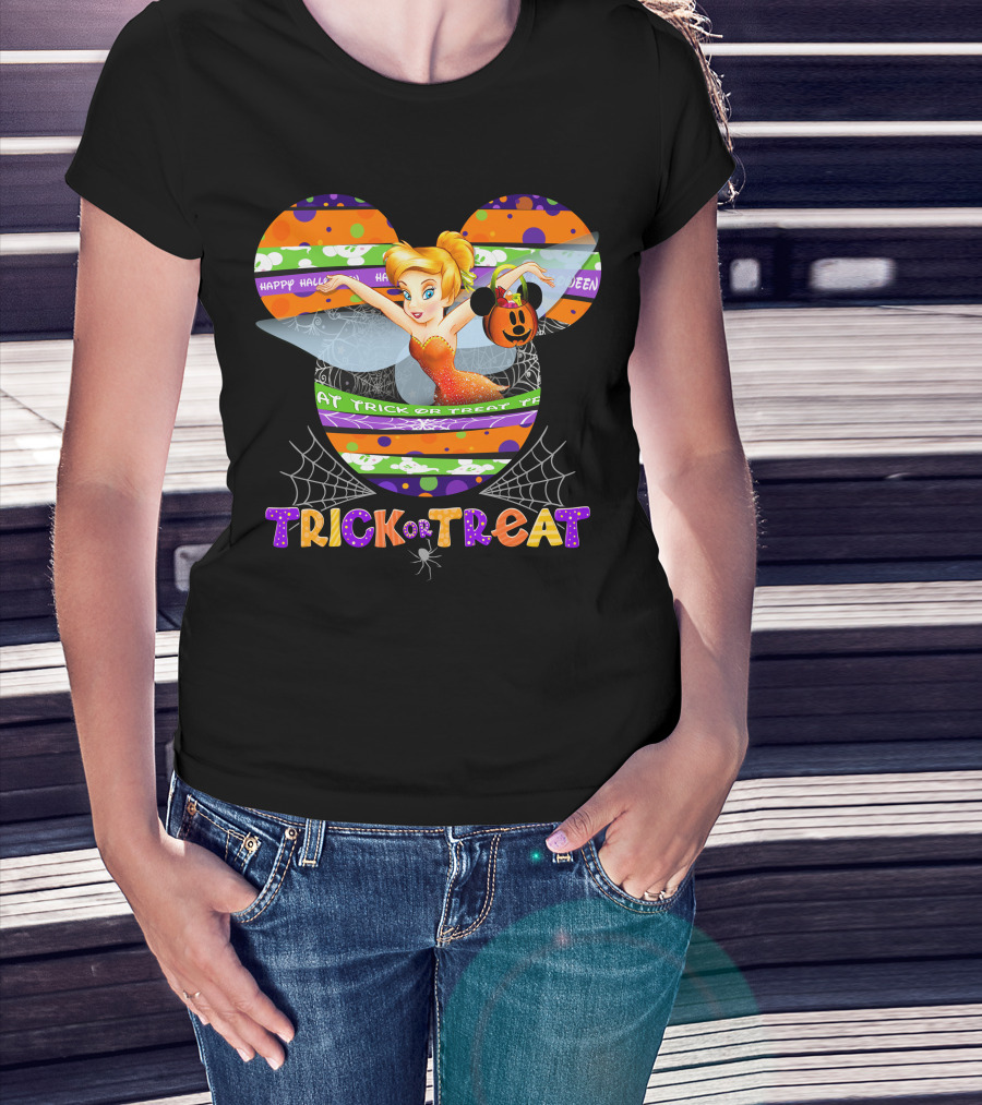 Tinker Bell Happy Halloween Trick Or Treat T-Shirt