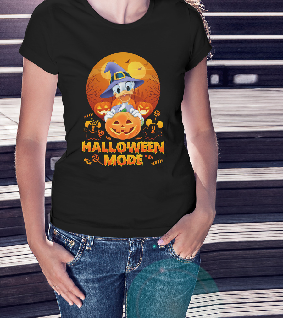 Daisy Halloween Mode Pumpkin Wizard Scene T-Shirt