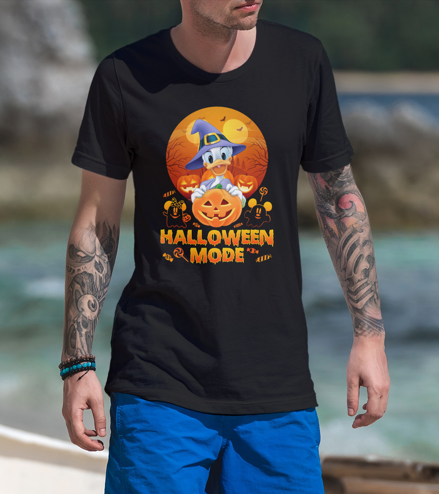 Daisy Halloween Mode Pumpkin Wizard Scene T-Shirt