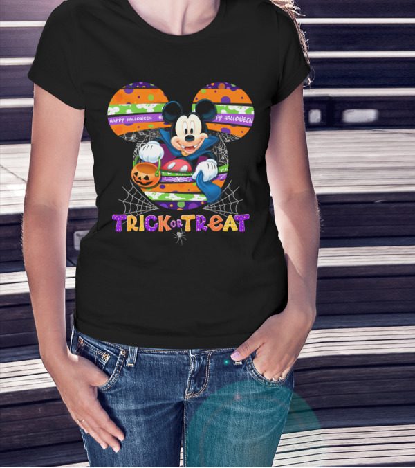 Mickey Trick Or Treat Happy Halloween T-Shirt