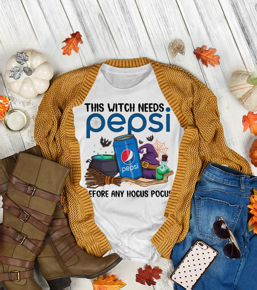 This Witch Needs Pepsi Before Any Hocus Pocus T-Shirt