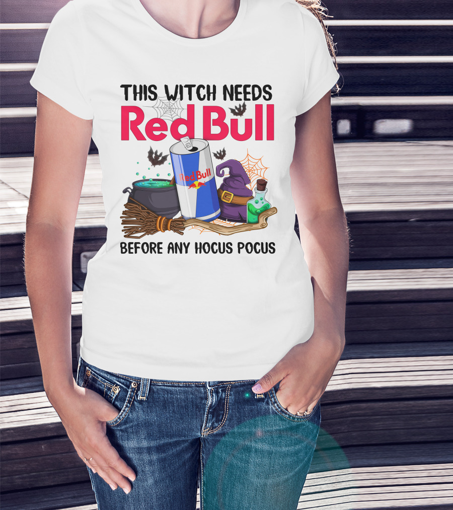 This Witch Needs Red Bull Before Any Hocus Pocus T-Shirt