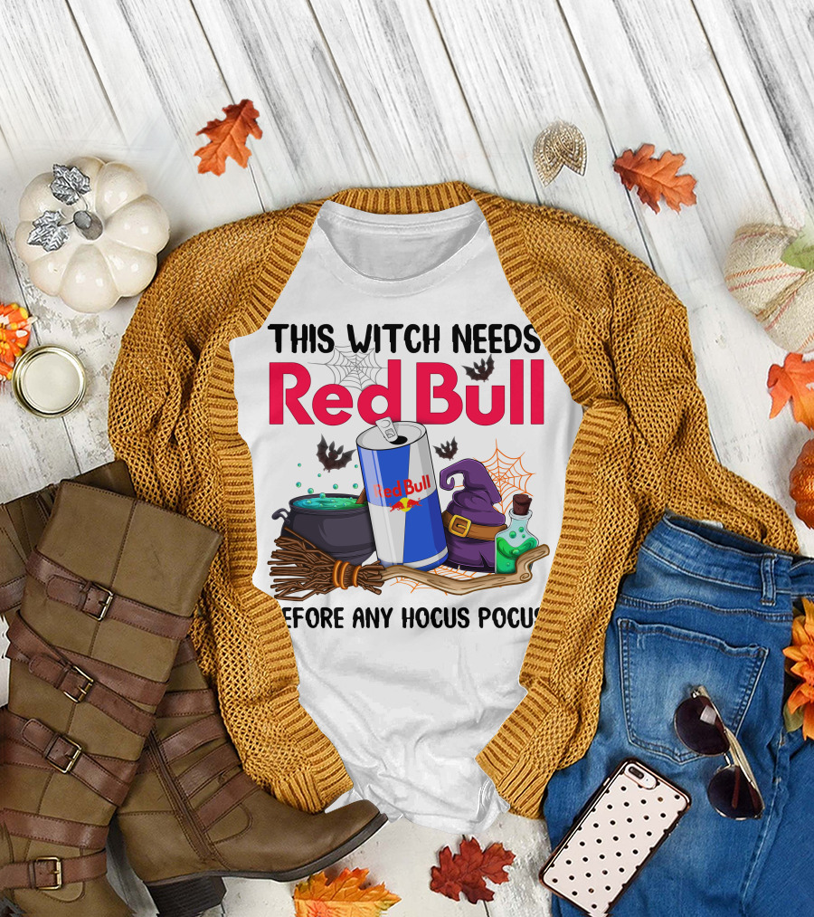 This Witch Needs Red Bull Before Any Hocus Pocus T-Shirt