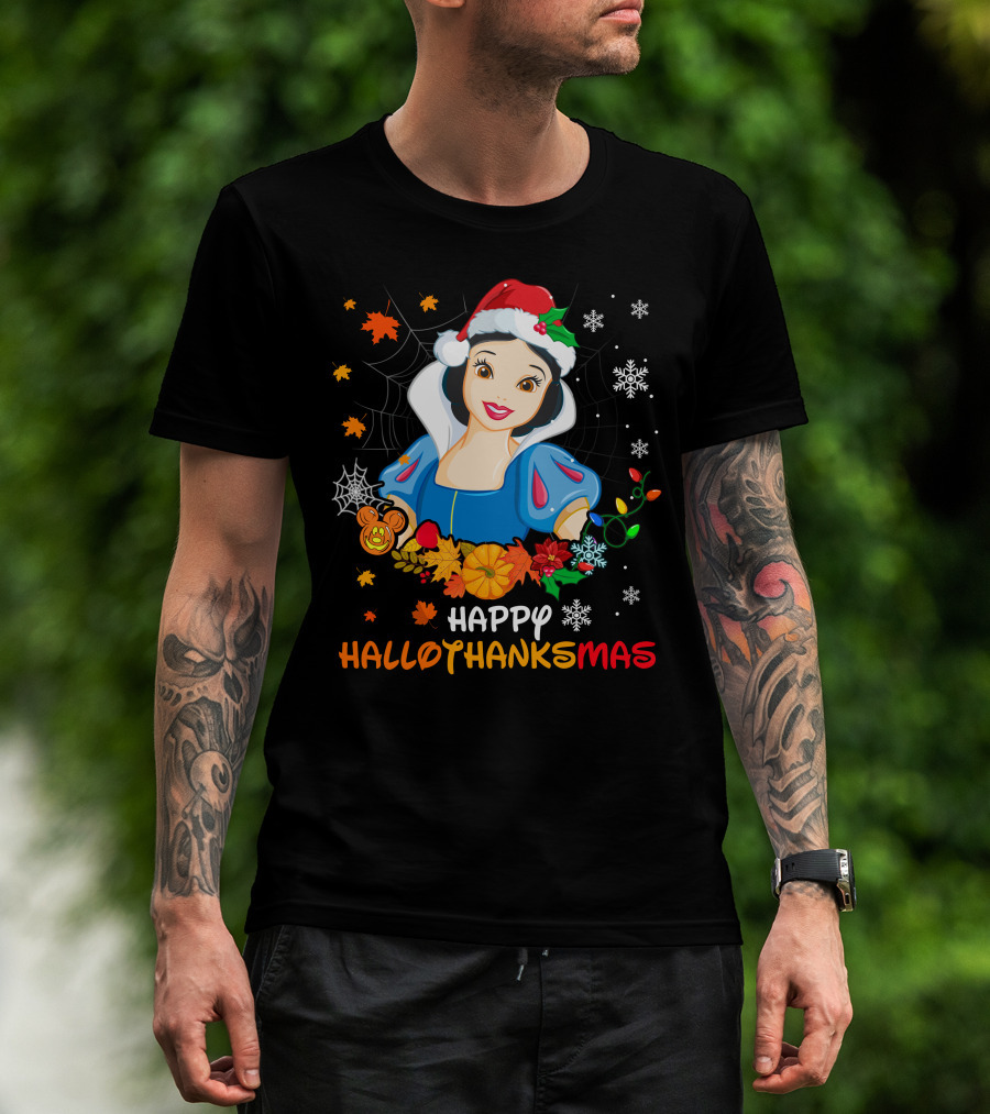 Snow White Happy Hallothanksmas Holiday Mashup T-Shirt