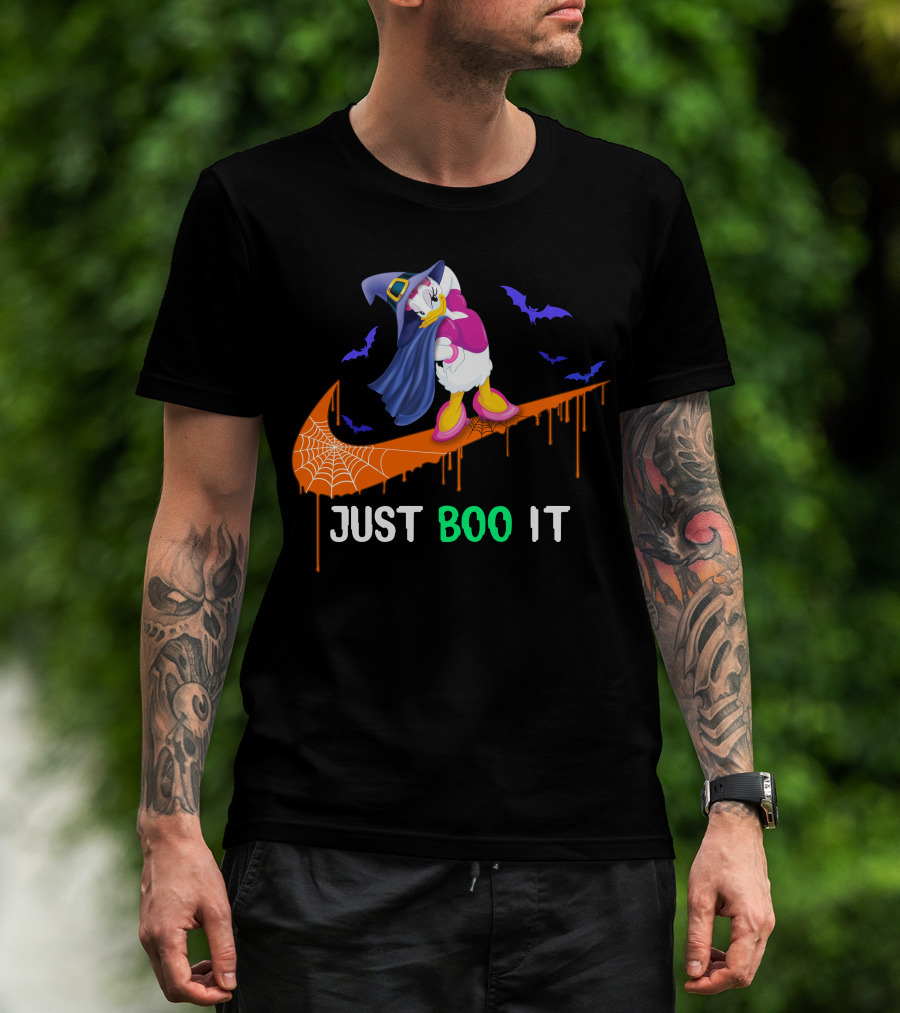 Daisy Witch Just Boo It Halloween Nike Style T-Shirt