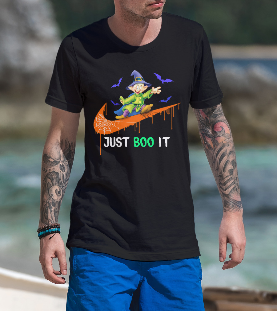 Just Boo It Dopey Halloween Bats Nike Swoosh T-Shirt