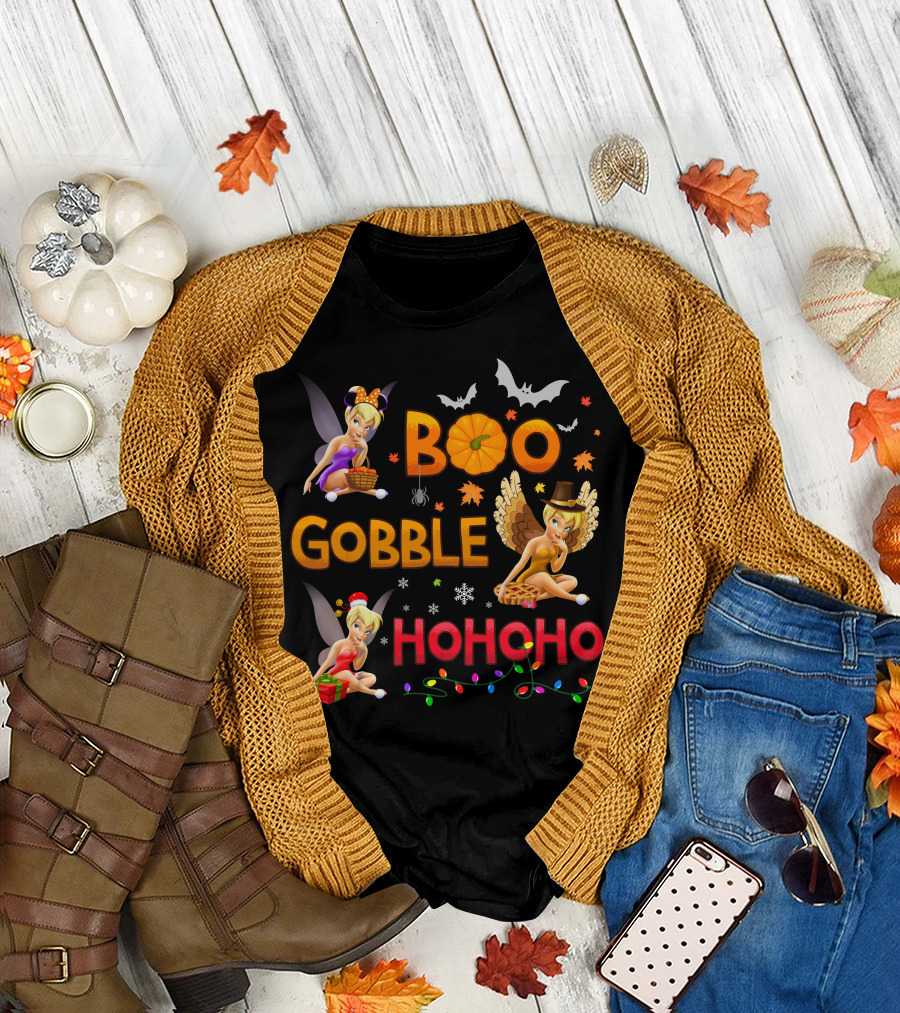 Boo Gobble Hohoho Tinker Bell T-Shirt