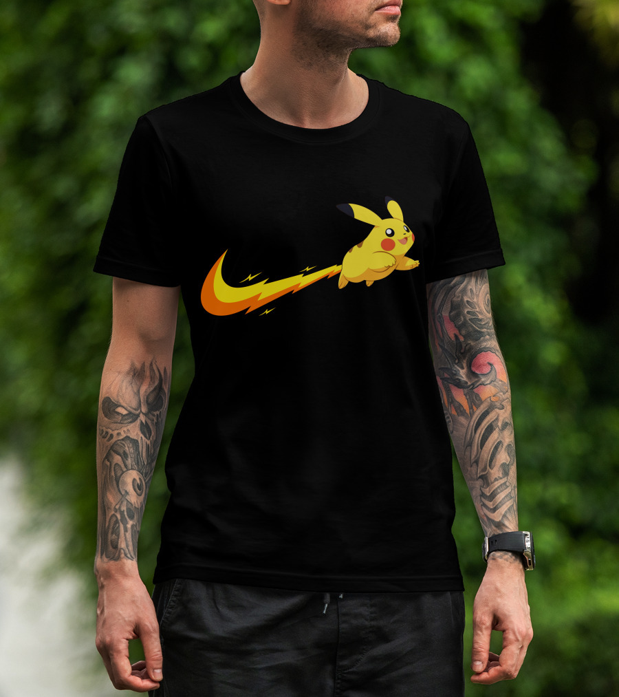 Pikachu Lightning Bolt Power Jump T-Shirt