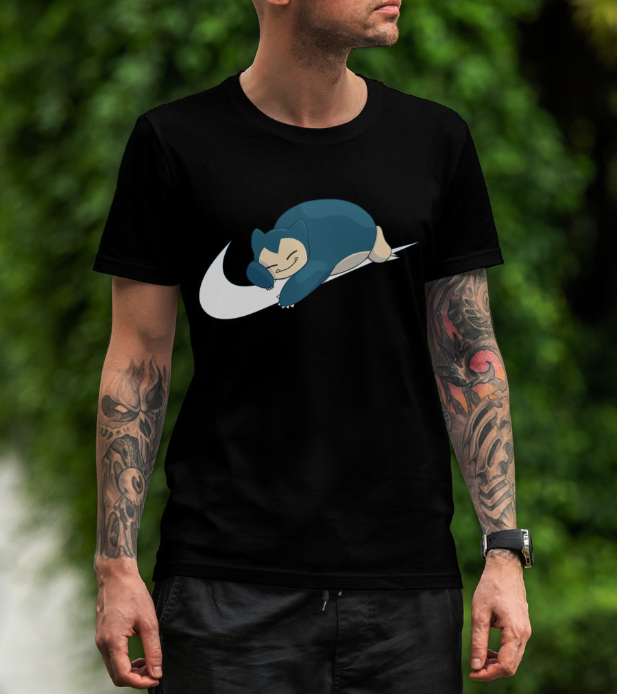 Snorlax Sleeping On Swoosh T-Shirt