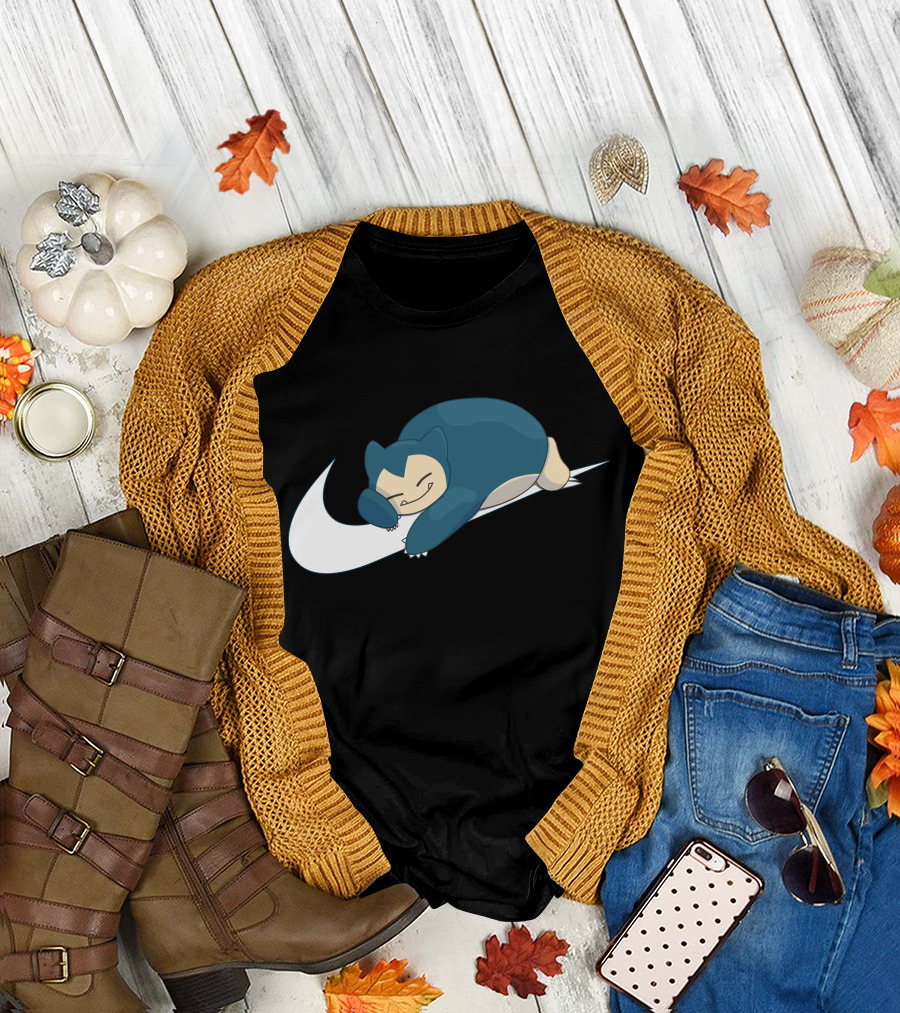 Snorlax Sleeping On Swoosh T-Shirt