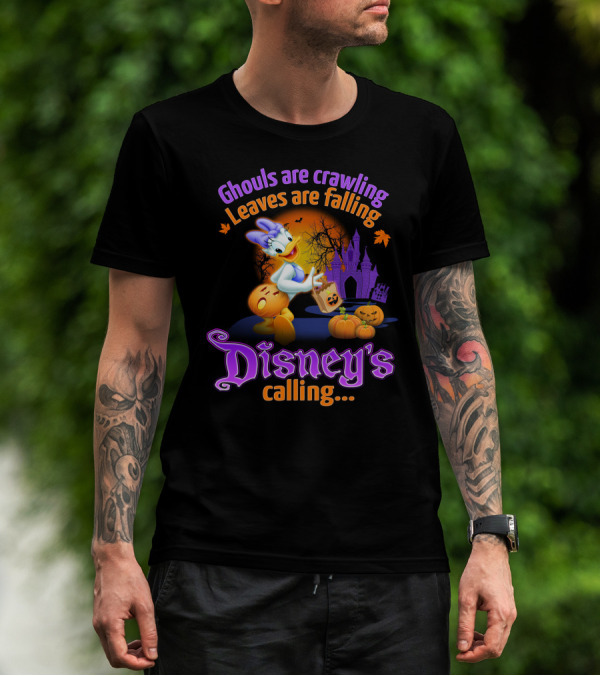 Ghouls Are Crawling Leaves Are Falling Disney's Calling T-Shirt