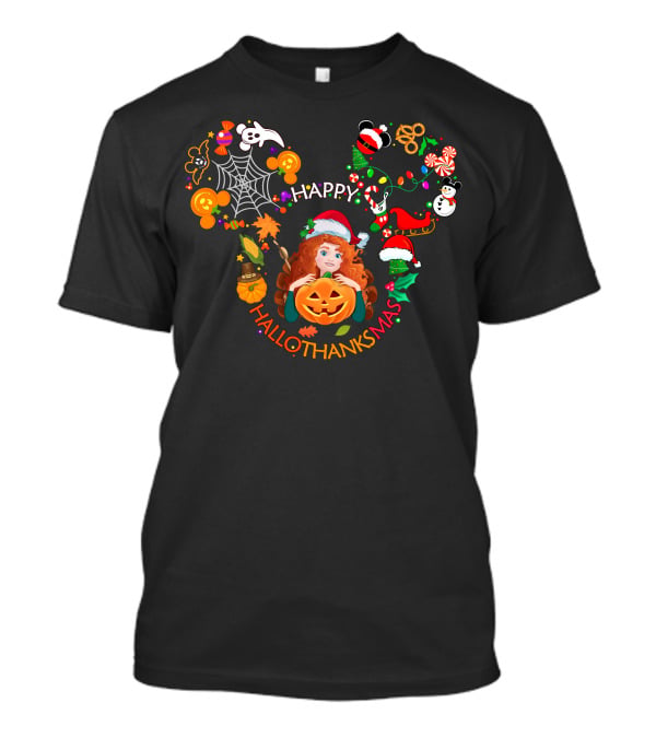 Merida Happy Hallothanksmas Holiday Celebration T-Shirt