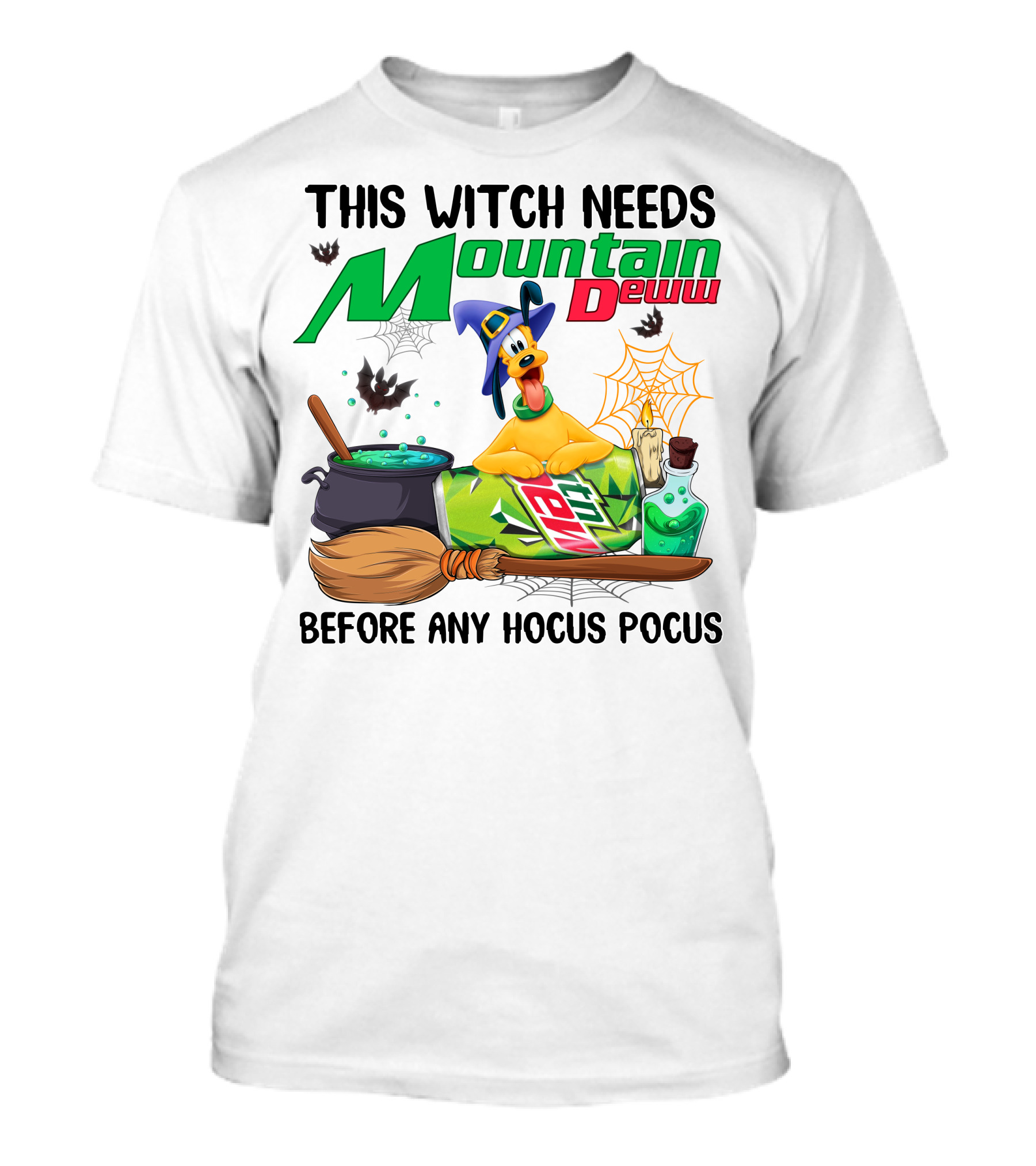 This Witch Needs Mountain Dew Pluto Before Any Hocus Pocus T-Shirt