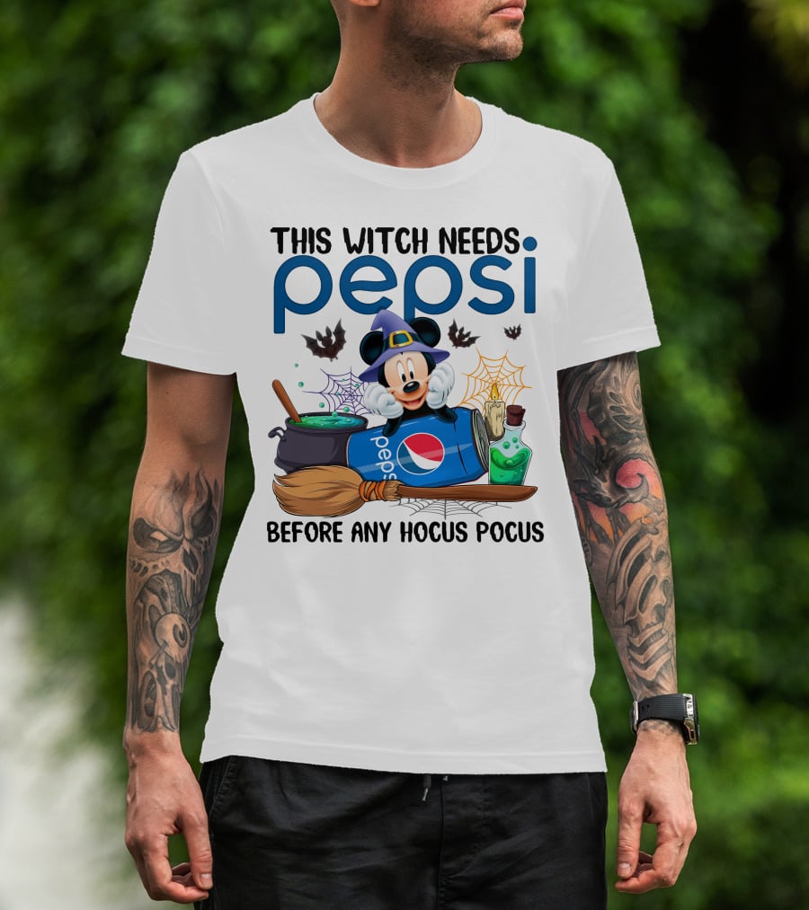 This Witch Needs Pepsi Before Any Hocus Pocus T-Shirt