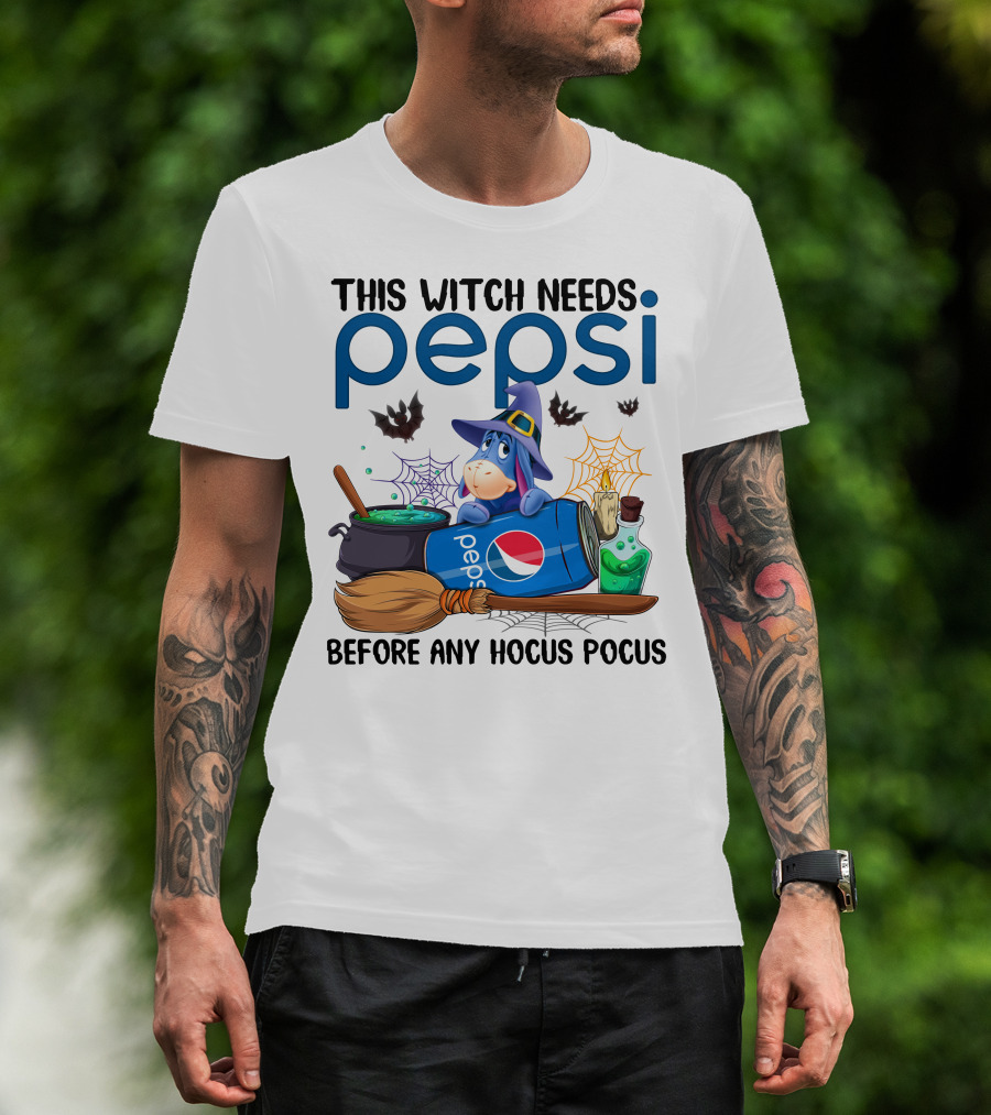 This Witch Needs Pepsi Before Any Hocus Pocus Eeyore T-Shirt
