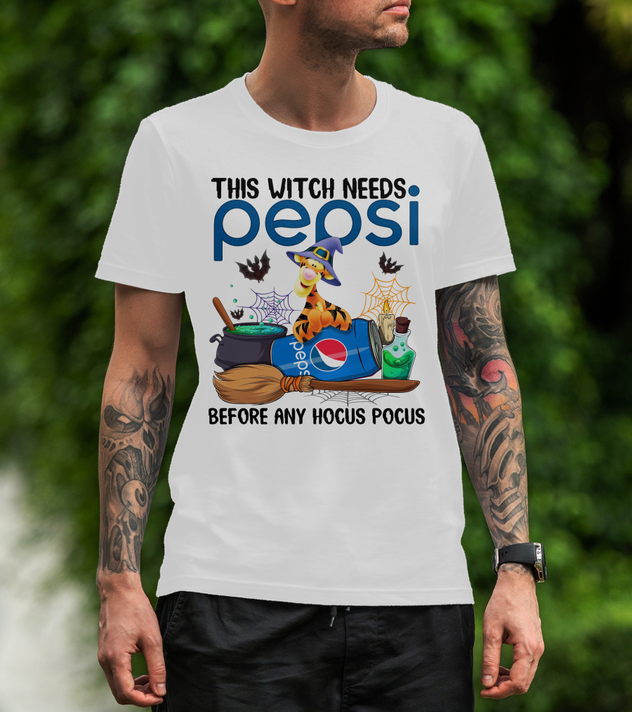 This Witch Needs Pepsi Before Any Hocus Pocus Tigger T-Shirt