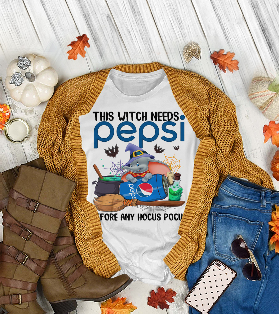 This Witch Needs Pepsi Dumbo Before Any Hocus Pocus T-Shirt