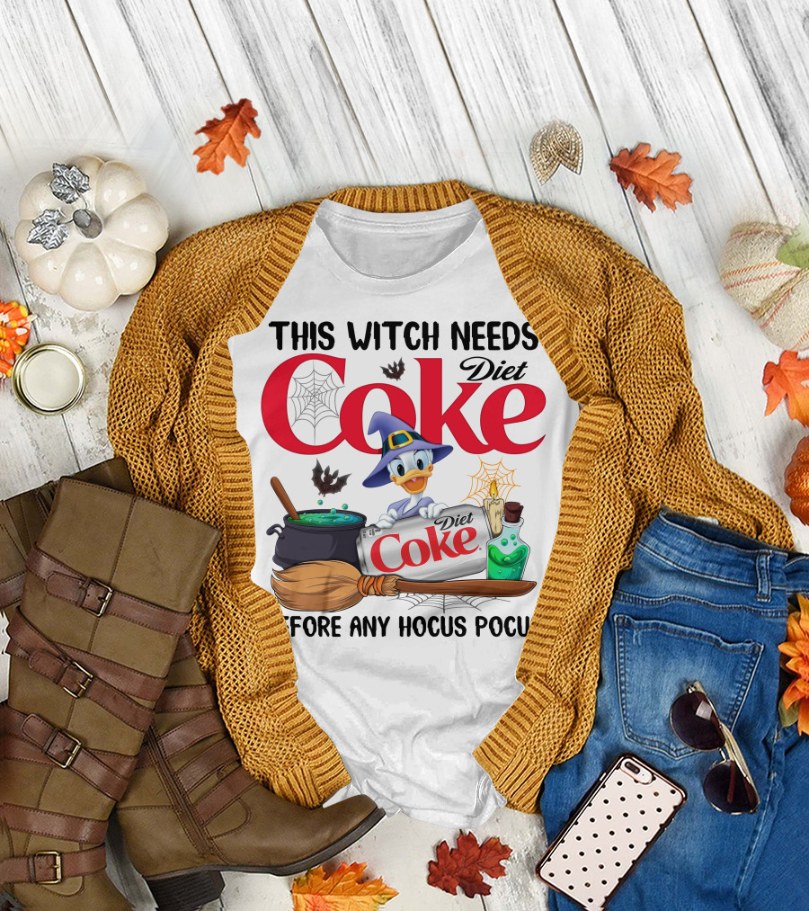This Witch Needs Diet Coke Before Any Hocus Pocus Disney Character Magic Potion T-Shirt
