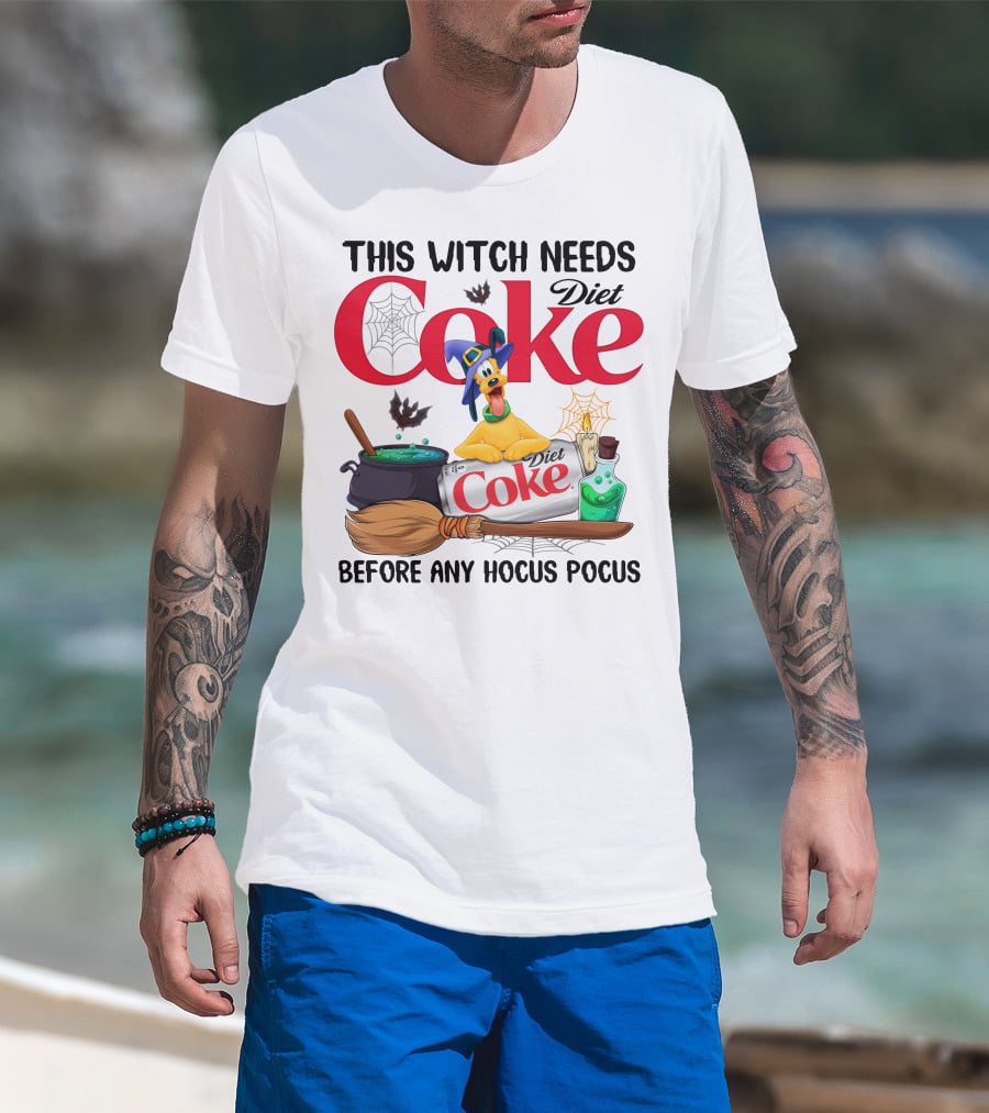 This Witch Needs Diet Coke Before Any Hocus Pocus Pluto T-Shirt