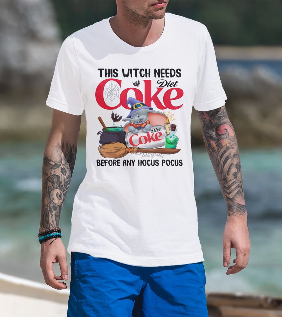 This Witch Needs Diet Coke Before Any Hocus Pocus Dumbo T-Shirt